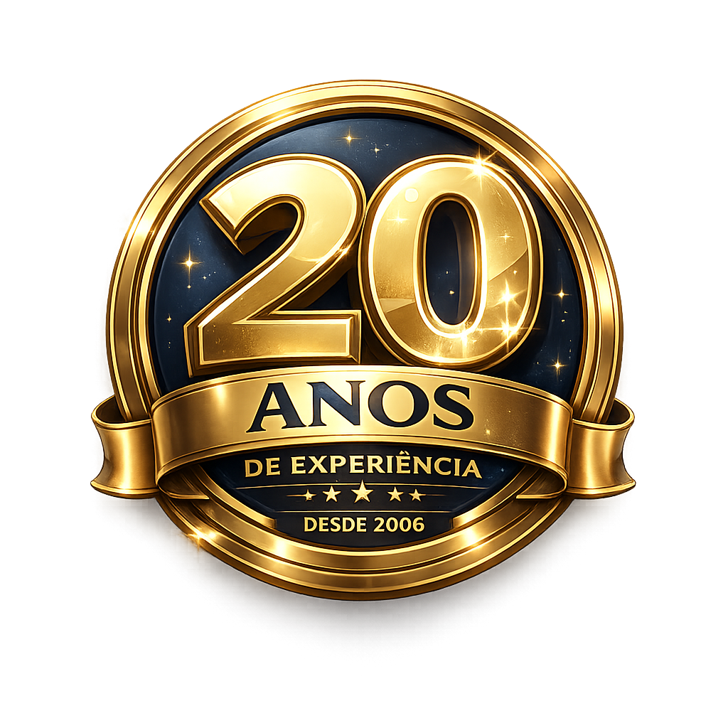 Selo 20 anos de experiência — desde 2006